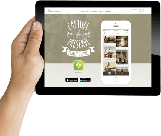 Memories App Webpage