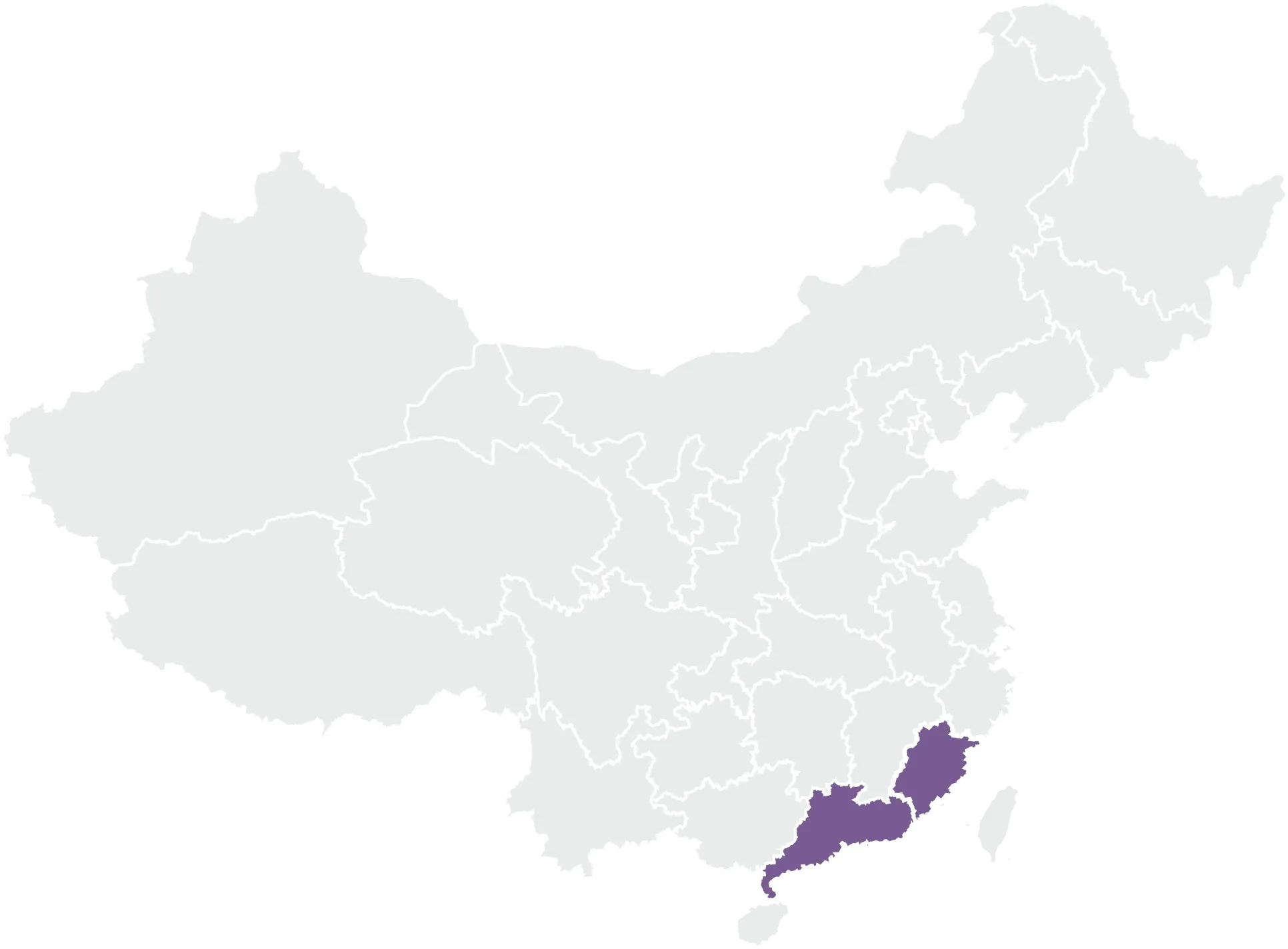 Map of Guangdong and Fujian