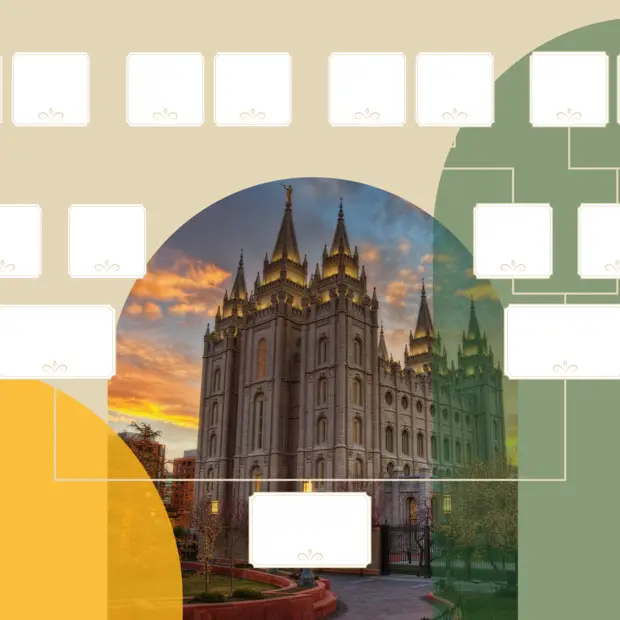 選擇Salt Lake Temple at sunset背景